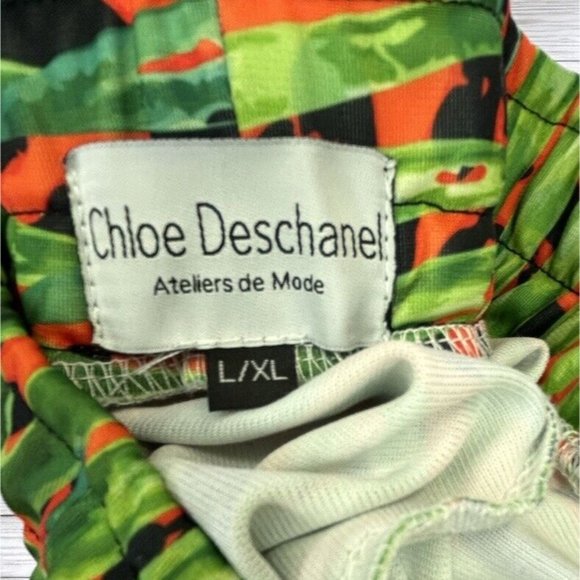 Chloe Deschanel Ateliers De ModJungle Watermelon Pink Stripe Sweatpants Sz‎ L/XL - Picture 6 of 9